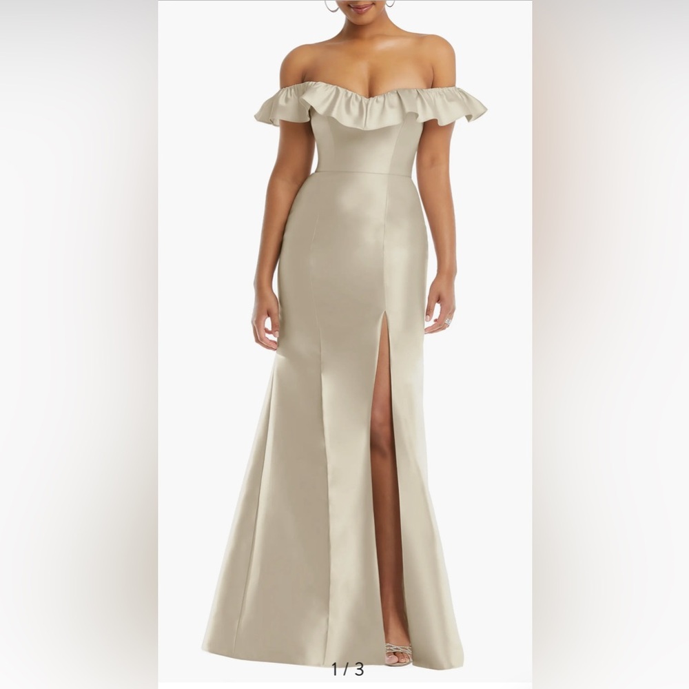 Alfred Sung off the shoulder formal dress